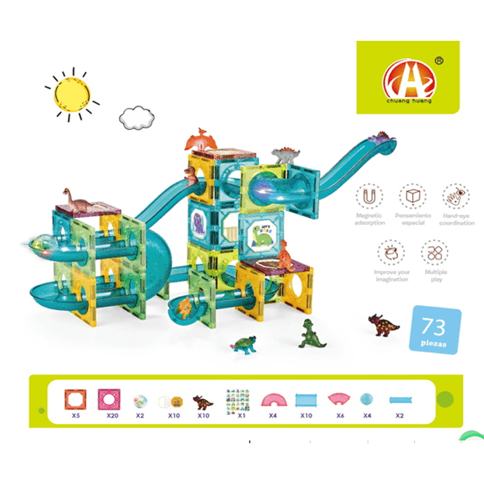 Magnetic blocks - 73 pcs